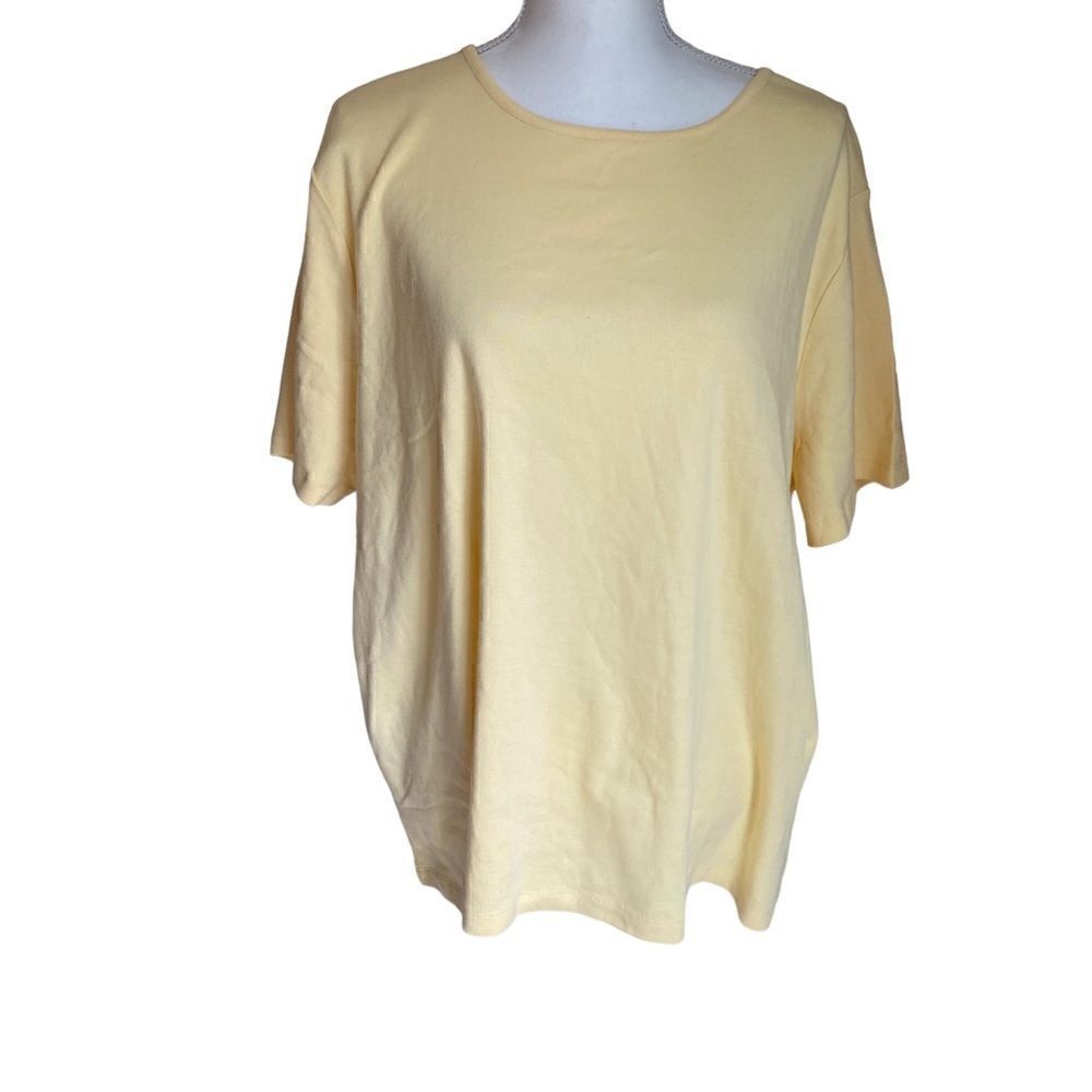 Appleseed’s Women’s Yellow Top Size 2X NWOT
